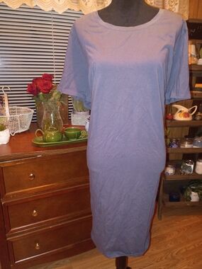 Terra & Sky Deep Bluish Grey Tee Shirt Dress